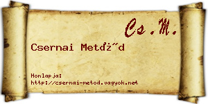 Csernai Metód névjegykártya